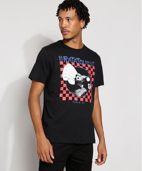 Camiseta-Masculina-Manga-Curta-Ratatouille-Gola-Careca-Preta-9982593-Preto_1