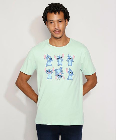 Camiseta-Masculina-Manga-Curta-Stitch-Gola-Careca-Verde-Claro-9977995-Verde_Claro_1