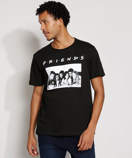 Camiseta-Masculina-Manga-Curta-Friends-Gola-Careca-Preta-9978106-Preto_1