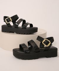 Sandalia-Flatform-Feminina-Beira-Rio-Texturizada-Croco-Preta-9989341-Preto_1