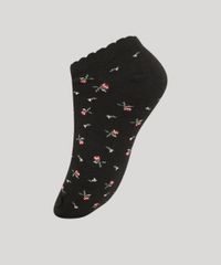 Kit-de-3-Meias-Femininas-Cano-Baixo-Estampadas-Floral-Preto-9976577-Preto_3