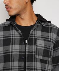 Camisa-de-Flanela-Masculina-Tradicional-Estampada-Xadrez-com-Capuz-Manga-Longa-Cinza-9974021-Cinza_6