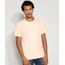 Camiseta-Masculina-Manga-Curta--No-Time-For-Fake-People--com-Bordado-Gola-Careca-Coral-9984651-Coral_1