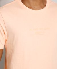 Camiseta-Masculina-Manga-Curta--No-Time-For-Fake-People--com-Bordado-Gola-Careca-Coral-9984651-Coral_6