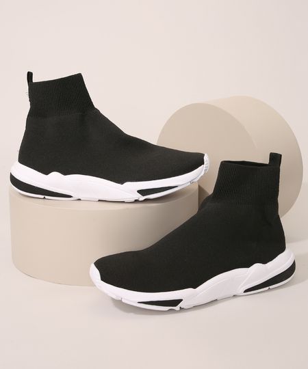Tenis-Masculino-Esportivo-Ace-Knit-Cano-Alto-Preto-9986178-Preto_1 Tenis-Masculino-Esportivo-Ace-Knit-Cano-Alto-Preto-9986178-Preto_1