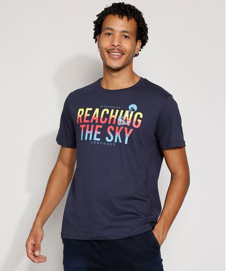 Camiseta-Masculina-Manga-Curta--Reaching-The-Sky--Gola-Careca-Azul-Marinho-9977440-Azul_Marinho_1