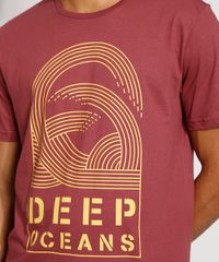Camiseta-Masculina-Manga-Curta--Deep-Oceans--Gola-Careca-Vinho-9987059-Vinho_2
