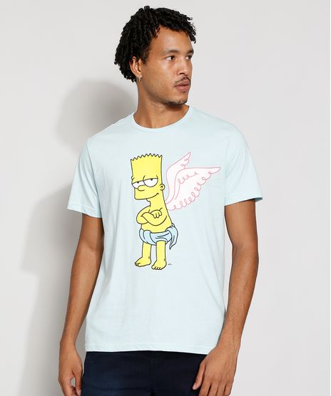 Camiseta-Masculina-Manga-Curta-Bart-Simpson-Cupido-Gola-Careca-Verde-Claro-9982588-Verde_Claro_1