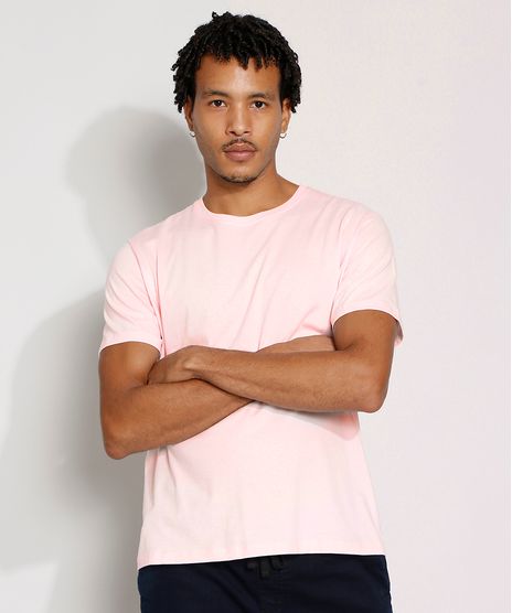 Camiseta-Masculina-Manga-Curta-Basica-Gola-Careca-Rosa-Claro-8472740-Rosa_Claro_1