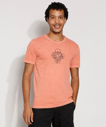Camiseta-Masculina-Manga-Curta-4-Elementos-Gola-Careca-Laranja-9977357-Laranja_1