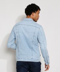 Jaqueta-Jeans-Masculina-Trucker-com-Bolsos-e-Botoes-Azul-Claro-9976766-Azul_Claro_2