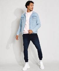 Jaqueta-Jeans-Masculina-Trucker-com-Bolsos-e-Botoes-Azul-Claro-9976766-Azul_Claro_3 Jaqueta-Jeans-Masculina-Trucker-com-Bolsos-e-Botoes-Azul-Claro-9976766-Azul_Claro_3