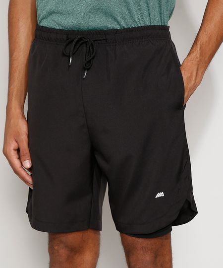 Bermuda-Masculina-Esportiva-Ace-com-Short-Compressor-e-Bolsos-Preta-9983377-Preto_1