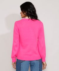 Sueter-de-Trico-Feminino-Decote-Redondo-Pink-9823177-Pink_2