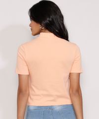 Blusa-Feminina-Basica-Manga-Curta-Gola-Alta-Laranja-Claro-9941595-Laranja_Claro_2