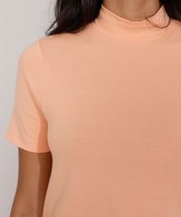 Blusa-Feminina-Basica-Manga-Curta-Gola-Alta-Laranja-Claro-9941595-Laranja_Claro_4