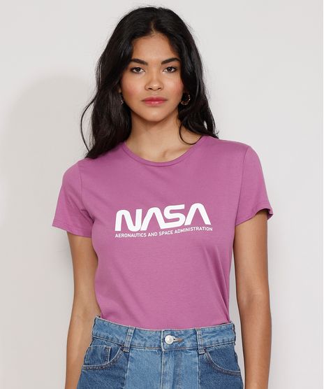 Camiseta-Feminina-Manga-Curta-NASA-Decote-Redondo-Roxa-9960662-Roxo_1
