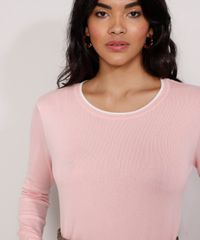 Sueter-de-Trico-Feminino-Basico-Bicolor-Decote-Redondo-Rosa-Claro-9325451-Rosa_Claro_4