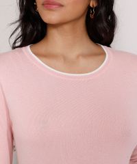 Sueter-de-Trico-Feminino-Basico-Bicolor-Decote-Redondo-Rosa-Claro-9325451-Rosa_Claro_6