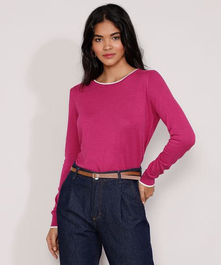 Sueter-de-Trico-Feminino-Basico-Bicolor-Decote-Redondo-Roxo-9325451-Roxo_1