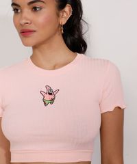 Camiseta-Feminina-Manga-Curta-Cropped-com-Bordado-Patrick-Bob-Esponja-Decote-Redondo-Rosa-Claro-9982377-Rosa_Claro_6
