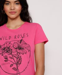 Camiseta-Feminina-Manga-Curta--Wild-Roses--Decote-Redondo-Pink-9978602-Pink_5