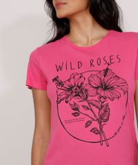 Camiseta-Feminina-Manga-Curta--Wild-Roses--Decote-Redondo-Pink-9978602-Pink_6