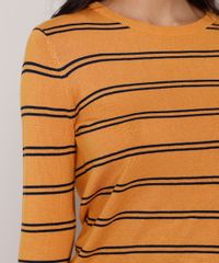 Sueter-de-Trico-Feminino-Basico-Listrado-Decote-Redondo-Mostarda-9325938-Mostarda_4
