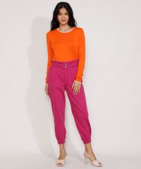 Sueter-de-Trico-Feminino-Basico-Bicolor-Decote-Redondo-Laranja-9325451-Laranja_3