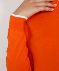 Sueter-de-Trico-Feminino-Basico-Bicolor-Decote-Redondo-Laranja-9325451-Laranja_5