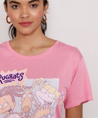 Camiseta-Feminina-Manga-Curta-Rugrats-Os-Anjinhos-Flocada-Decote-Redondo-Rosa-9976531-Rosa_5