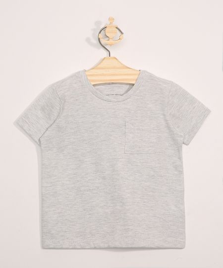 Camiseta-Infantil-Manga-Curta-com-Bolso-Cinza-Mescla-8574313-Cinza_Mescla_1
