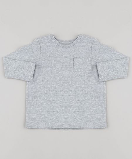 Camiseta-Infantil-Manga-Longa-Basica-com-Bolso-Cinza-Mescla-9429787-Cinza_Mescla_1