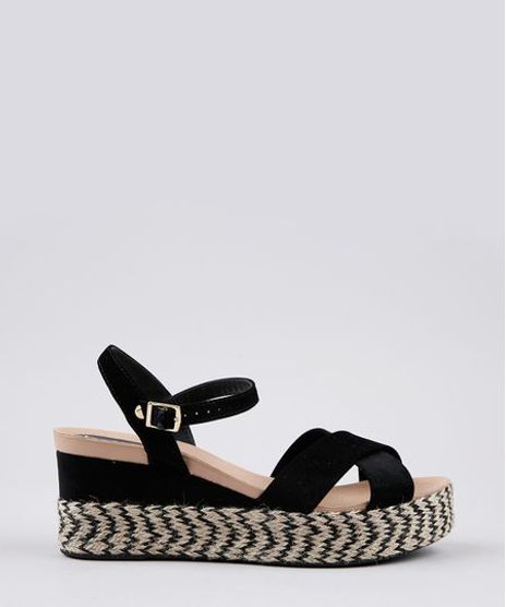 Sandalia-Feminina-Beira-Rio-Conforto-Plataforma-com-Corda-em-Suede-Preta-9904388-Preto_1