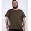 Camiseta-Masculina-Plus-Size-com-Bolso-Manga-Curta-Gola-Careca-Verde-Militar-9956875-Verde_Militar_1