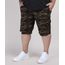Bermuda-Masculina-Plus-Size-Cargo-Estampada-Camuflada-Marrom-9951179-Marrom_1