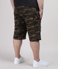 Bermuda-Masculina-Plus-Size-Cargo-Estampada-Camuflada-Marrom-9951179-Marrom_2