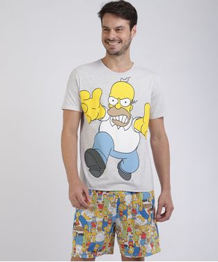 Pijama-Masculino-Tal-pai-Tal-Filho-Os-Simpsons-Manga-Curta-Off-White-9955539-Off_White_1