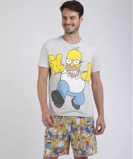 Pijama-Masculino-Tal-pai-Tal-Filho-Os-Simpsons-Manga-Curta-Off-White-9955539-Off_White_1