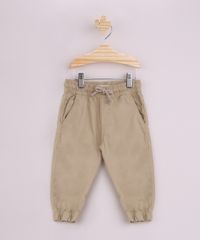 Calca-de-Sarja-Infantil-Jogger-com-Bolsos-Kaki-9632470-Kaki_1
