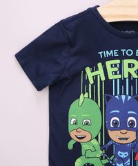 Camiseta-Infantil-PJ-Masks--Time-To-Be-A-Hero--Manga-Curta-Azul-Marinho-9964083-Azul_Marinho_5