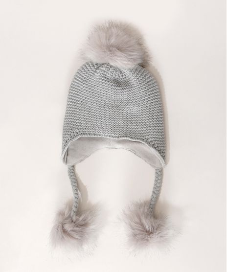 Gorro-Infantil-com-Pompom-Cinza-9973195-Cinza_1