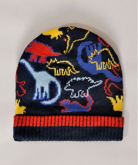 Gorro-Infantil-Estampado-Dinossauros-Azul-Marinho-9973205-Azul_Marinho_1