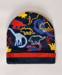 Gorro-Infantil-Estampado-Dinossauros-Azul-Marinho-9973205-Azul_Marinho_2