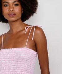 Vestido-Feminino-Mindset-Curto-Estampado-Xadrez-Vichy-com-Lastex-Alca-Laco-Rosa-9991504-Rosa_4