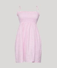 Vestido-Feminino-Mindset-Curto-Estampado-Xadrez-Vichy-com-Lastex-Alca-Laco-Rosa-9991504-Rosa_6