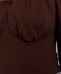 Blusa-Feminina-Mindset-com-Franzido-Manga-Bufante-Decote-Reto-Marrom-9991003-Marrom_5