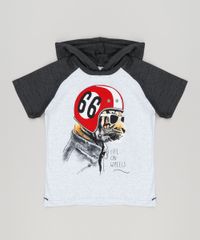 Camiseta-Infantil-Leao-com-Capuz-Raglan-Manga-Curta--Cinza-Mescla-9148077-Cinza_Mescla_1
