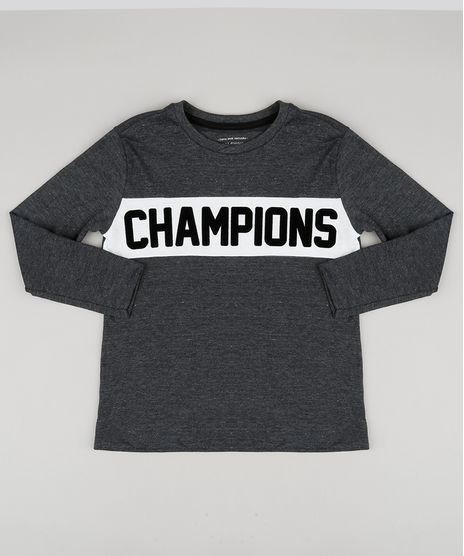 Camiseta-Infantil--Champions--Manga-Longa-Gola-Careca-Cinza-Mescla-Escuro-9139978-Cinza_Mescla_Escuro_1