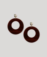 Brinco-Feminino-de-Acrilico-com-Argola-Marrom-9217796-Marrom_1